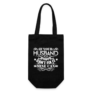 Electrician My Electrician Husband Can Fix It - Gift Bag for Bottles - black - Front