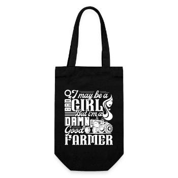 Farmer I'm A Damn Good Farmer - Gift Bag for Bottles - black - Front