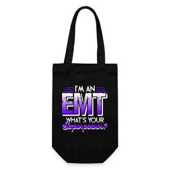 EMT I'm An EMT What's Your Superpower - Gift Bag for Bottles - black - Front