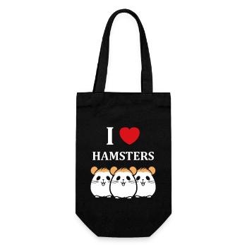 Mignon Humour petit hamster - Sac à bouteille - noir - Devant