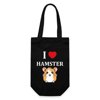 Mignon Humour petit hamster - Sac à bouteille - noir - Devant