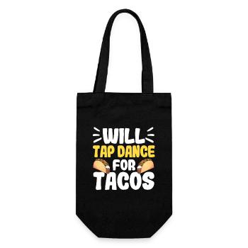 Tap Dance for Tacos Funny Mexican Dancer - Gift Bag for Bottles - black - Front