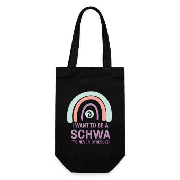 Ich will ein Schwa sein, der nie gestresst ist - Geschenkbeutel für Flaschen - Schwarz - Vorne