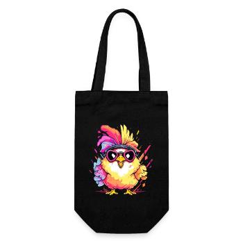 Chicken Chickens Chicken Owner Crazy Chicken - Gift Bag for Bottles - black - Front