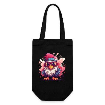 Chicken Chickens Chicken Owner Crazy Chicken - Gift Bag for Bottles - black - Front