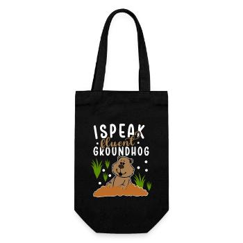 Groundhog Day Enthusiasts 2024, February 2 - Gift Bag for Bottles - black - Front