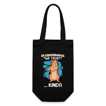Groundhog Day Enthusiasts 2024, February 2 - Gift Bag for Bottles - black - Front