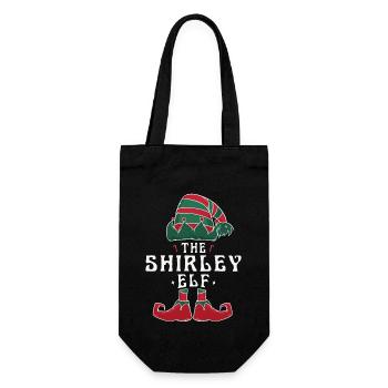 Shirley Elf Family Matching Group Christmas Dad - Gift Bag for Bottles - black - Front
