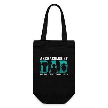 Archaeologist Dad The Idol The Myth Geology Ruins - Gift Bag for Bottles - black - Front
