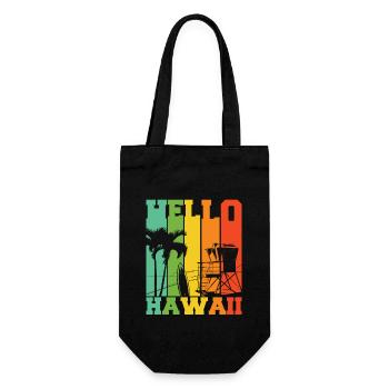 Aloha Spirit Silhouette - Gift Bag for Bottles - black - Front