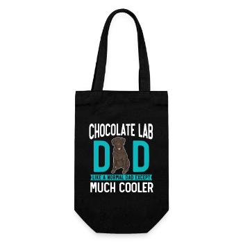 Chocolate Labrador Retriever Hund - Geschenkbeutel für Flaschen - Schwarz - Vorne