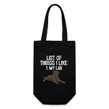 Chocolate Labrador Retriever Hund - Geschenkbeutel für Flaschen - Schwarz - Vorne