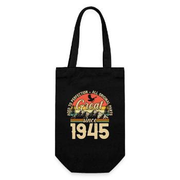 79e anniversaire Vintage rétro cadeau 1945 - Sac à bouteille - noir - Devant