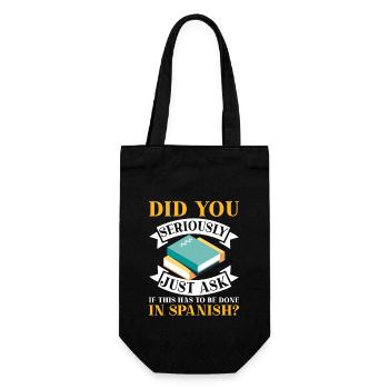 Spanish Teacher Maestra Bilingual Teacher - Gift Bag for Bottles - black - Front
