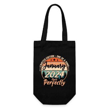 January 2024 Anniversary 2024 Legends January - Gift Bag for Bottles - black - Front
