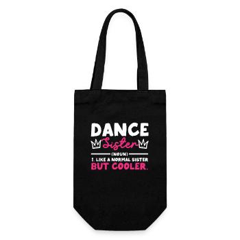 dancing sister noun funny dancing - Gift Bag for Bottles - black - Front