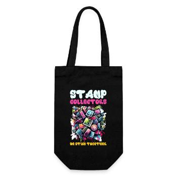 Philately Philatelist Stamp Collecting - Gift Bag for Bottles - black - Front