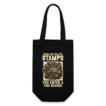 Philately Philatelist Stamp Collecting - Gift Bag for Bottles - black - Front