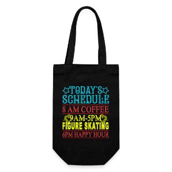Figure Skating Today's Schedule Figure Skating - Gift Bag for Bottles - black - Front