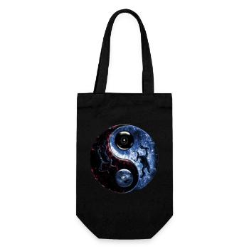 Yin Yang - Geschenkbeutel für Flaschen - Schwarz - Vorne