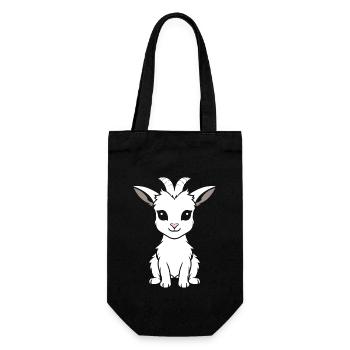 Zitat von Little Goat Humor - Geschenkbeutel für Flaschen - Schwarz - Vorne