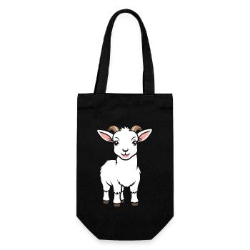 Zitat von Little Goat Humor - Geschenkbeutel für Flaschen - Schwarz - Vorne