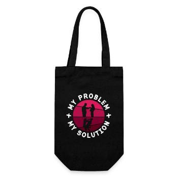 Krav Maga Fighter My Problem My Pictogram Mom Dad - Gift Bag for Bottles - black - Front