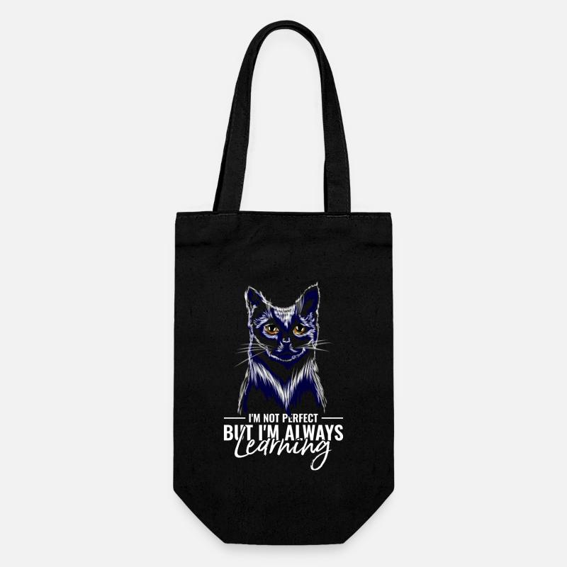 I'm not perfect - Gift Bag for Bottles - black