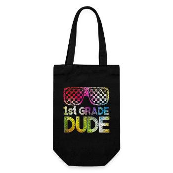 Kindergarten Teacher Funny Student 1st Graduation - Gift Bag for Bottles - black - Front