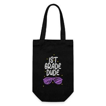 Kindergarten Teacher Funny Student 1st Graduation - Gift Bag for Bottles - black - Front