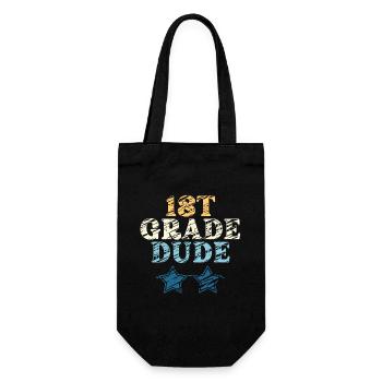 Kindergarten Teacher Funny Student 1st Graduation - Gift Bag for Bottles - black - Front