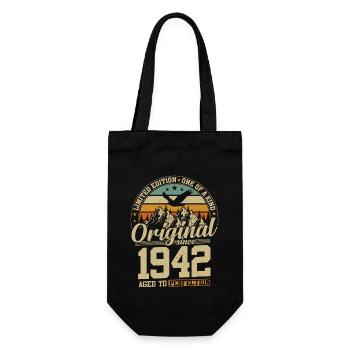 Birthday Joy '42 - Gift Bag for Bottles - black - Front