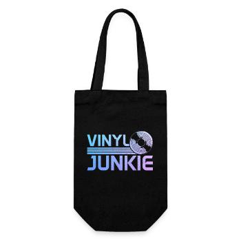 Disque vinyle collection DJ cadeau - Sac à bouteille - noir - Devant