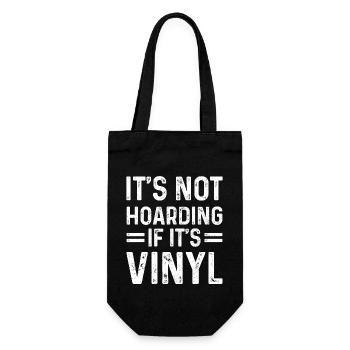 Vinyl Record Collectible DJ Gift - Gift Bag for Bottles - black - Front
