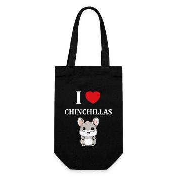 Petit chinchilla mignon - Sac à bouteille - noir - Devant