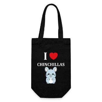 Petit chinchilla mignon - Sac à bouteille - noir - Devant