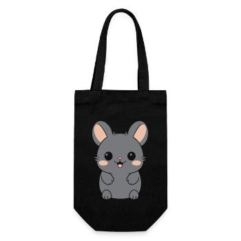 Petit chinchilla mignon - Sac à bouteille - noir - Devant