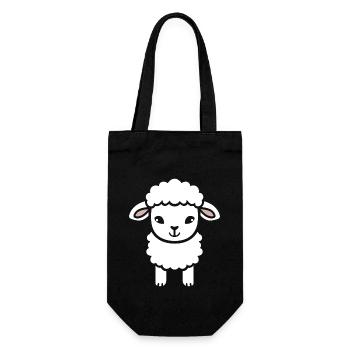 Baby Sheep Little Ewe - Gift Bag for Bottles - black - Front