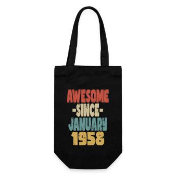 Awesome January 1958 - Gift Bag for Bottles - black - Front
