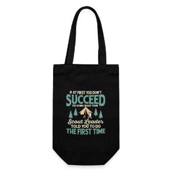 Scout Leader Wisdom: First Time Success Tee - Geschenkbeutel für Flaschen - Schwarz - Vorne