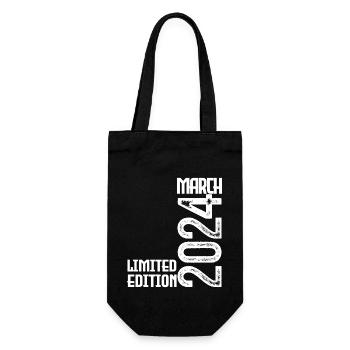 Cadeau Anniversaire Mars 2024. March 2024. mars - Sac à bouteille - noir - Devant