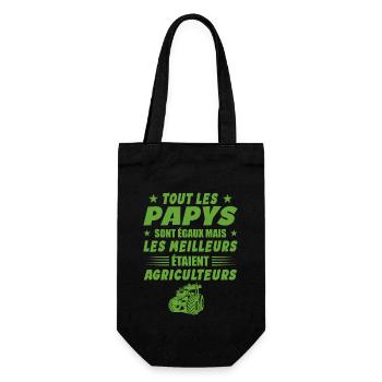 Papy Paysan Cadeau Meilleur Agriculteur Humour - Sac à bouteille - noir - Devant