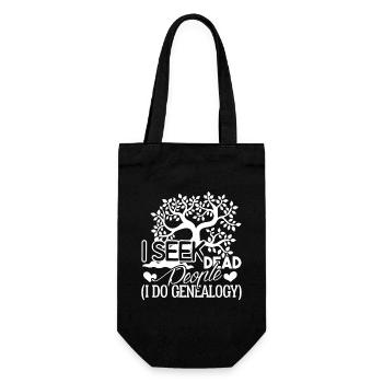 Genealogy Genealogy I Seek Dead People - Gift Bag for Bottles - black - Front