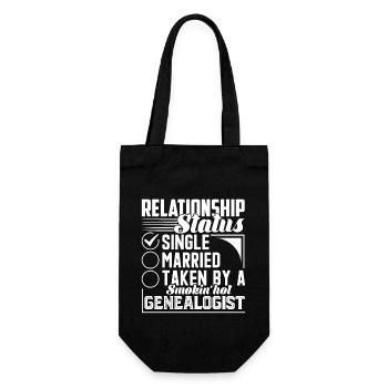 Genealogy Genealogist Relationship Status - Gift Bag for Bottles - black - Front