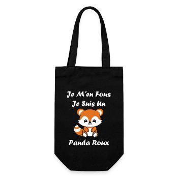 Renard amour Petit panda roux - Sac à bouteille - noir - Devant