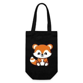 Fox Love Little Red Panda - Gift Bag for Bottles - black - Front
