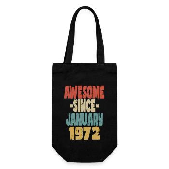 Fantastischer Januar 1972 - Geschenkbeutel für Flaschen - Schwarz - Vorne