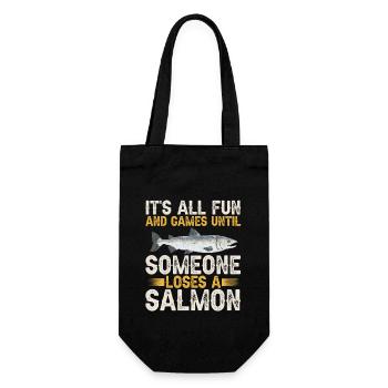 Pêche au saumon Pêcheur de saumon - Sac à bouteille - noir - Devant