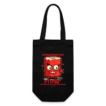Post Traumatic Toilet Paper Stress Syndrome - Gift Bag for Bottles - black - Front