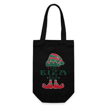 The Eiza Elf Pajama for Funny Christmas Holiday - Gift Bag for Bottles - black - Front